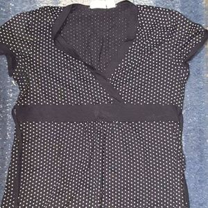 Black and White polka dot women's top